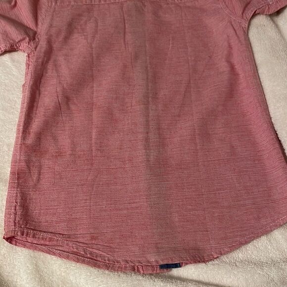 Size 6/7 Wonder Nation pink & blue short sleeve 100% cotton button down shirt - Picture 14 of 16